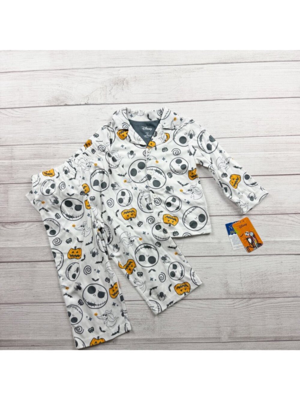 Disney Jack Skellington Toddler Halloween Pajama Set Nightmare Before NWT 3T - Picture 2 of 6